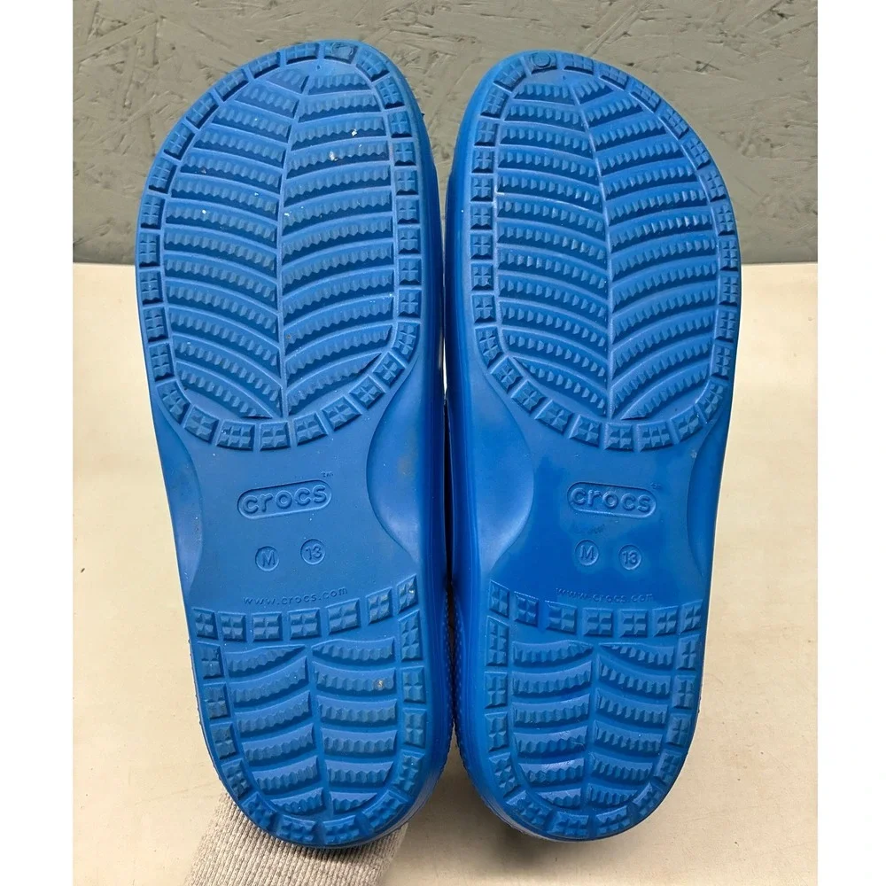 Crocs Classic Slide Sandals Men's US 13 Blue Comfort Slip On Casual